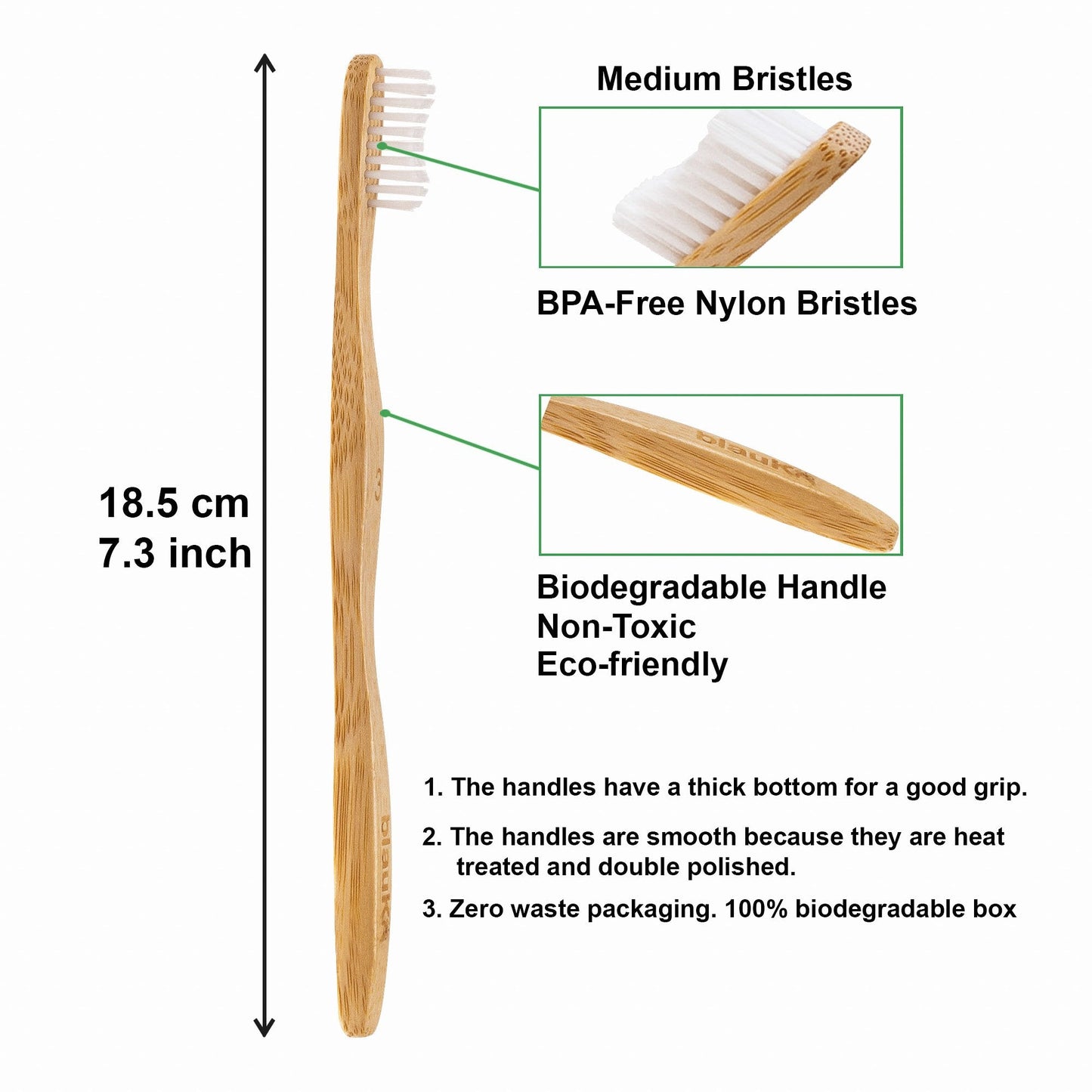 Bamboo Toothbrush Set 4-Pack