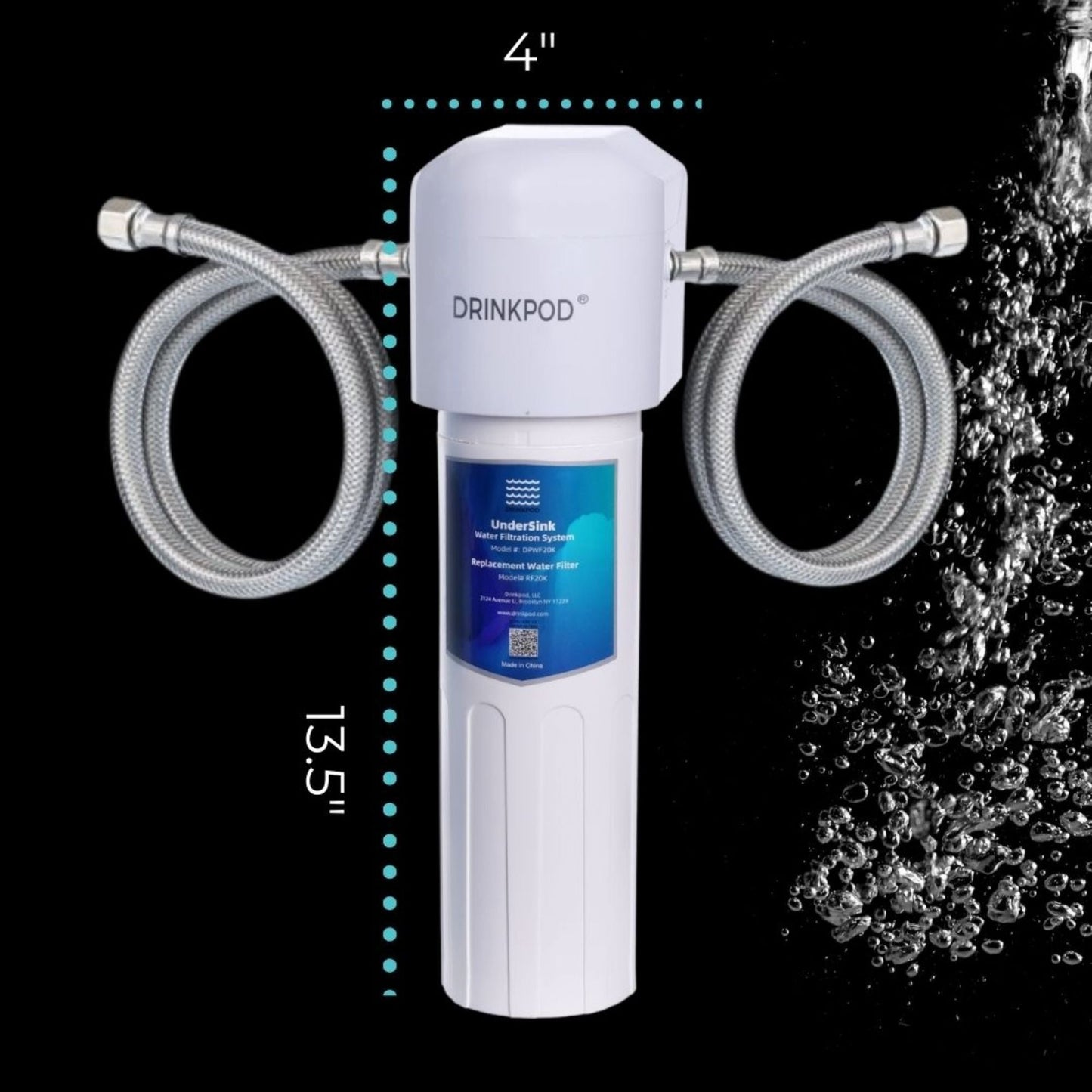 Under Sink Water Filtration System 20,000 Gallons High Capacity Flow