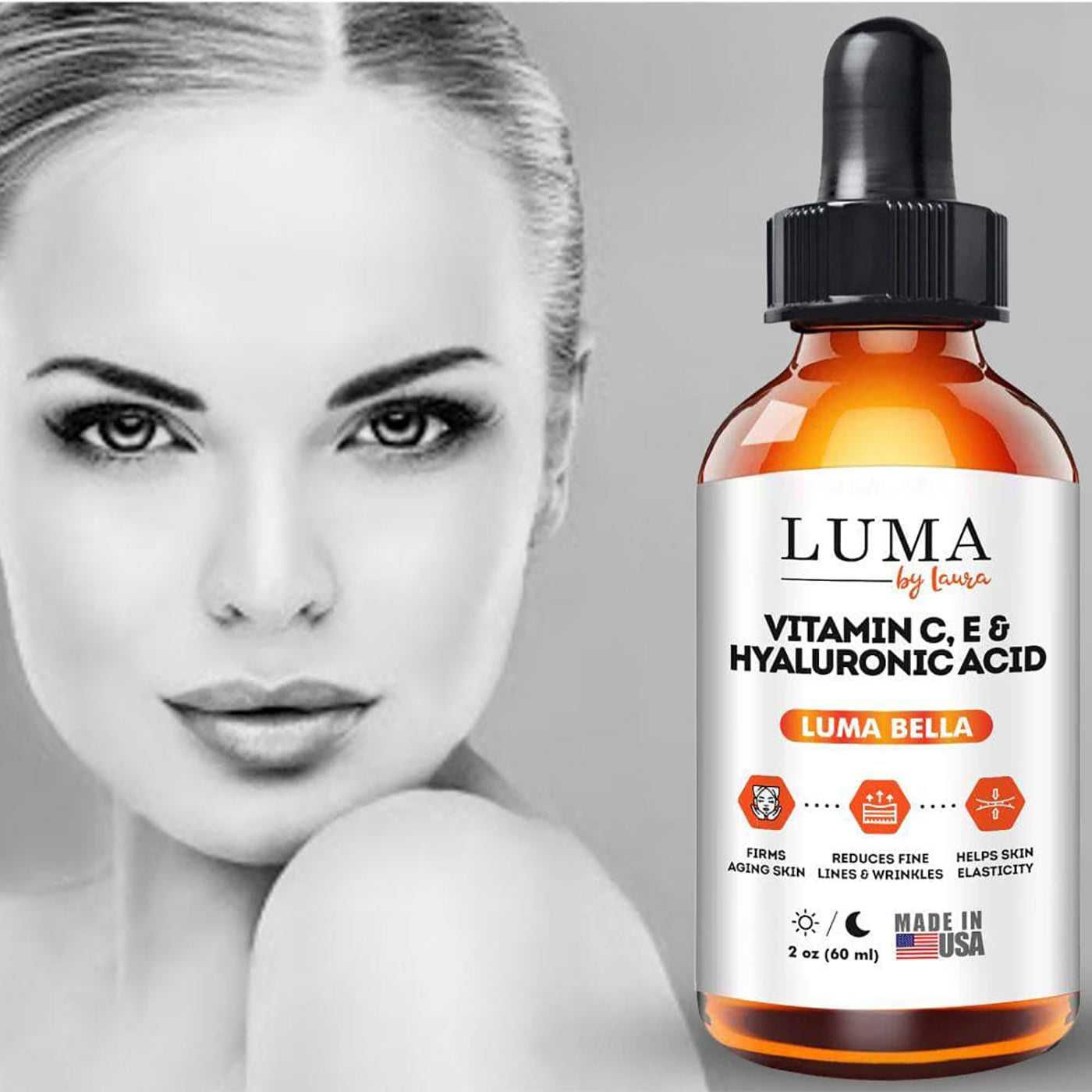 Luma Vitamin C Serum 20% + E + Hyaluronic Acid + Jojoba Oil + Witch