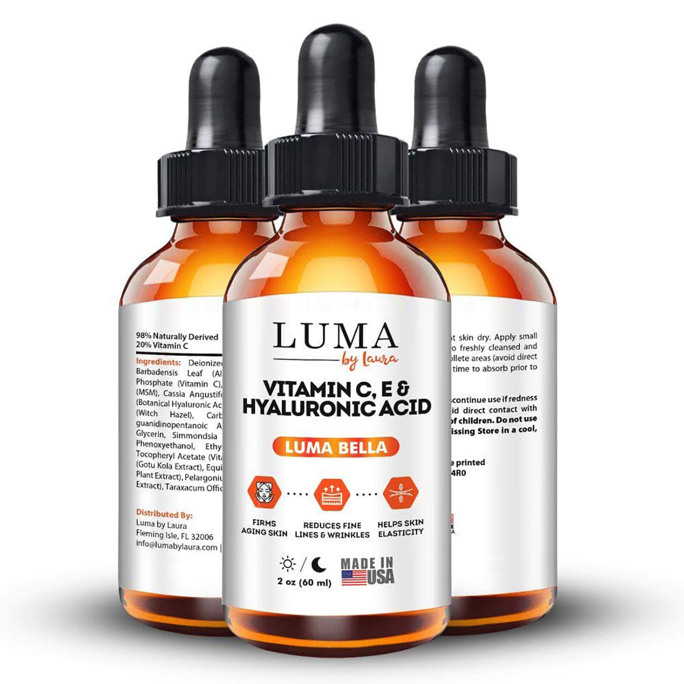 Luma Vitamin C Serum 20% + E + Hyaluronic Acid + Jojoba Oil + Witch